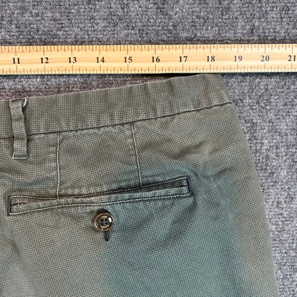 Ted Baker London Sladrid Khaki Mens 38R Green Textured Chino Slim Fit Pants - Picture 8 of 11